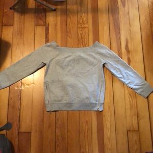 Gray off the shoulder sweatshirt